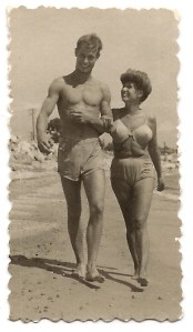 Pitou with his mother Ghislaine de la Salle